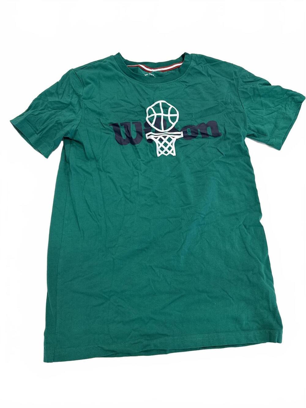 Wilson Green T Shirt Logo - Boys XL